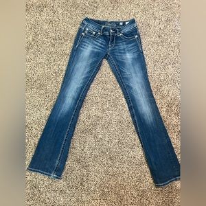 Stunning Miss Me rose gold sequin jeans in great condition JP5619B boot-size 27